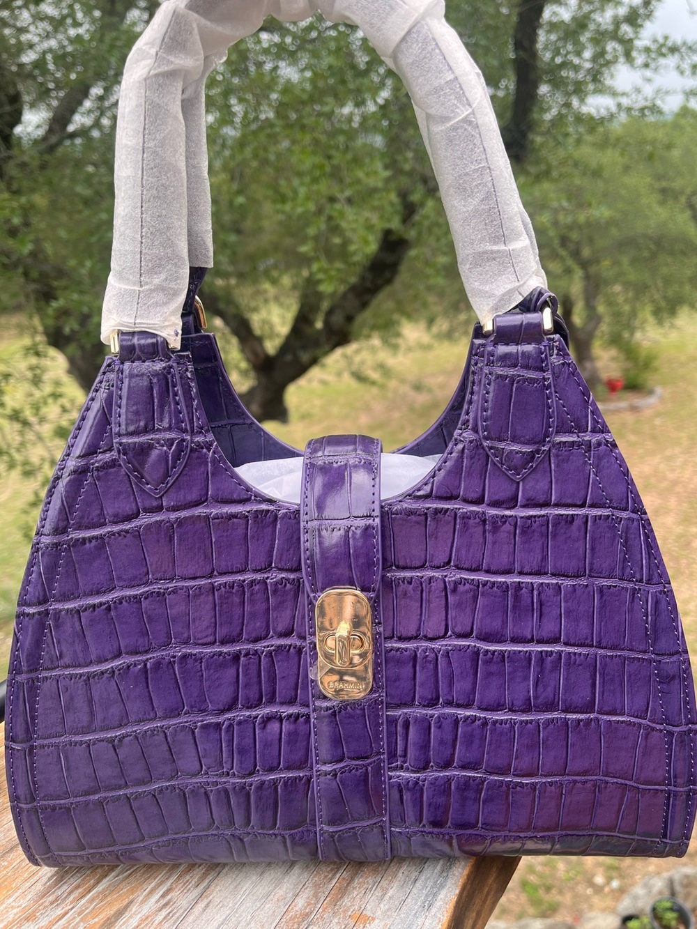 NWT Brahmin Small ADRIAN in VOLTAGE VIOLET SIRONA SATCHEL